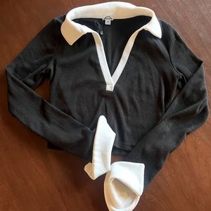 Tuxedo top fr GARAGE. Worn once